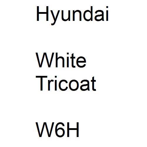 Hyundai, White Tricoat, W6H.